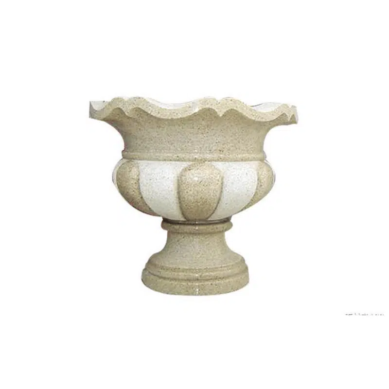 two tone granite planter chinese decor