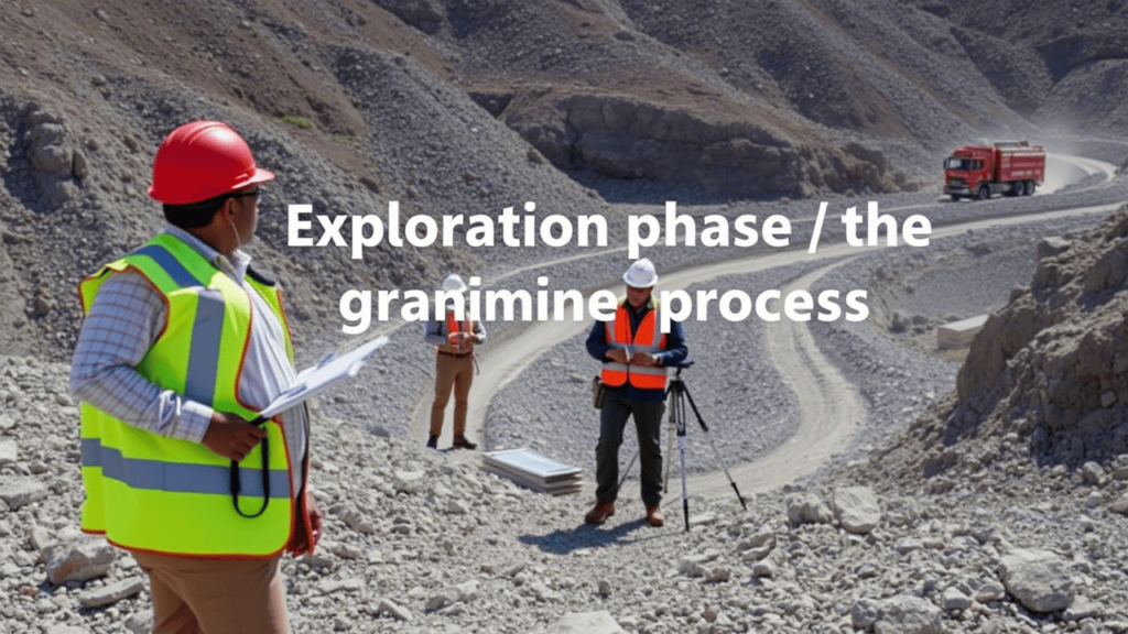 Exploration phase of the granite mining process at Zenova Stone