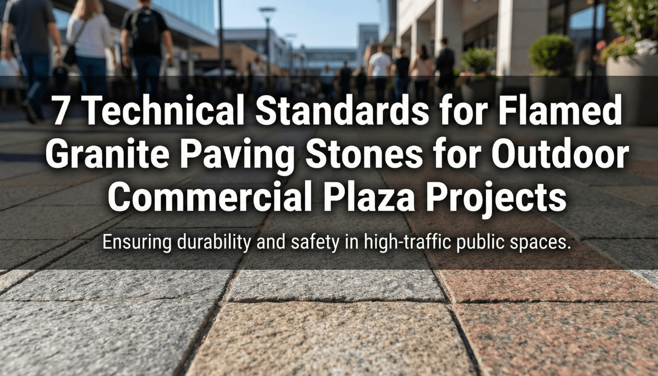 flamed granite paving stones for outdoor commercial plaza